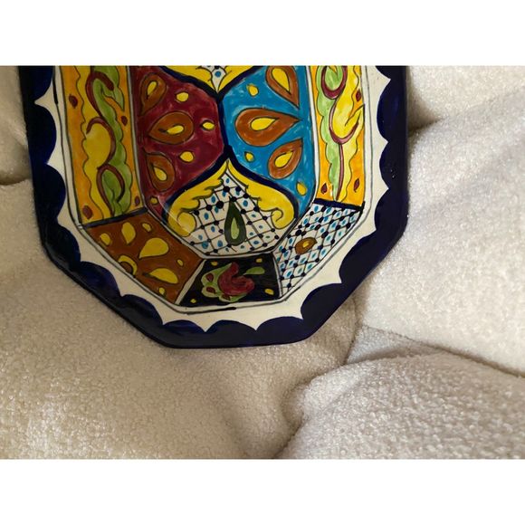 Talavera Rectangular Dish Made in Mexico - Picture 5 of 7